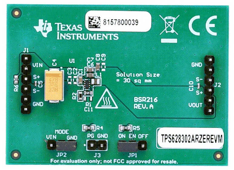 Texas Instruments TPS62830xRZEREVM Evaluation Modules