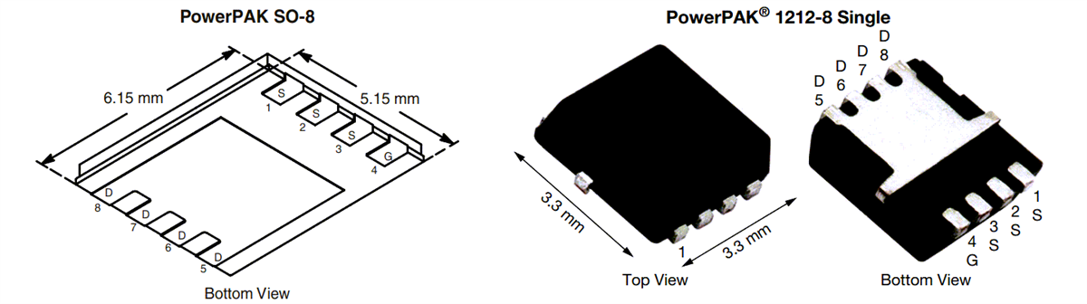 Mechanical Drawing - Vishay Semiconductors Si76 Series MOSFETs