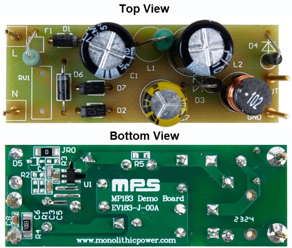 Mechanical Drawing - Monolithic Power Systems (MPS) EV183 Evaluation Boards