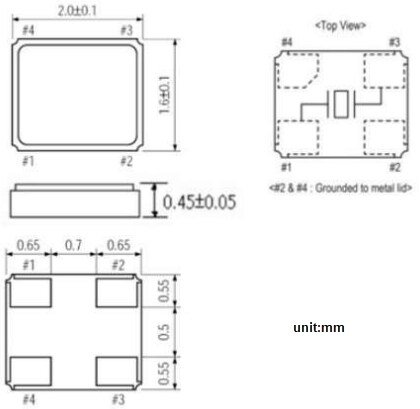 Mechanical Drawing - ECS ECS-384-CDX-2482 Quartz Crystal