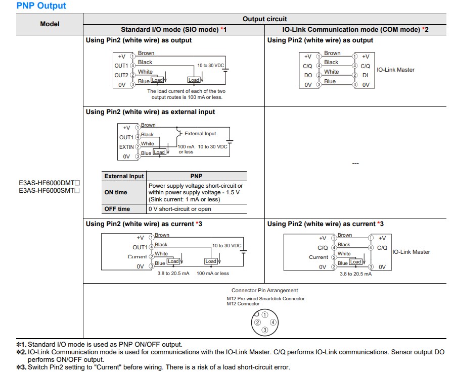 Application Circuit Diagram - Omron Industrial Automation E3AS-HF ToF Laser Sensors