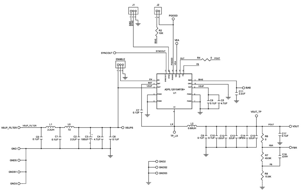 Schematic - Analog Devices / Maxim Integrated ADPL12010 Evaluation Kit